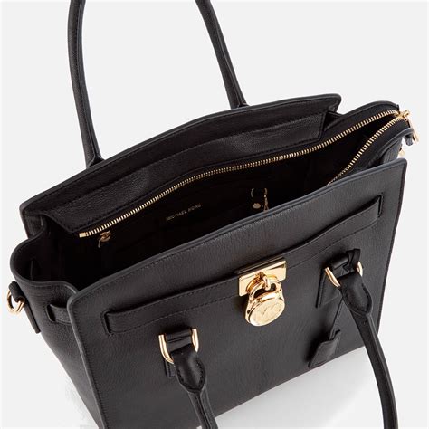 michael kors hamilton medium black totes outlet|michael kors large satchel handbag.